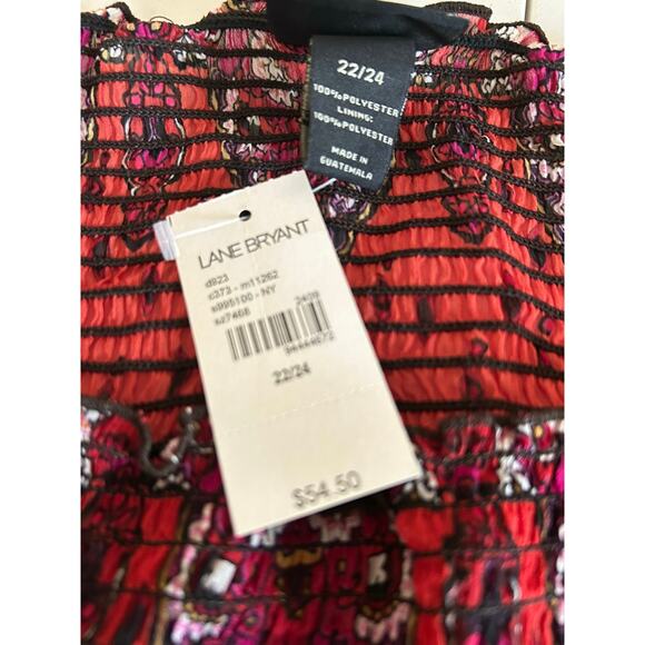 Beautiful Lane Bryant sheer tunic smocked NWT 22/24 - Picture 8 of 8